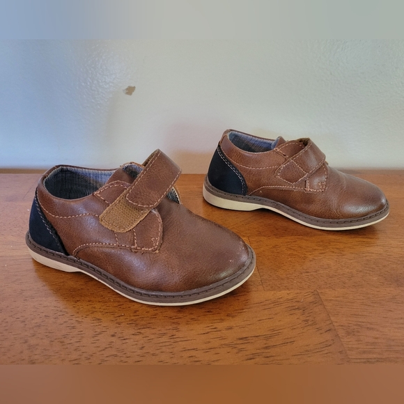 Max & Jack Dress Shoes Tan Easy Closure Kid Size 7M Boys - Picture 1 of 8